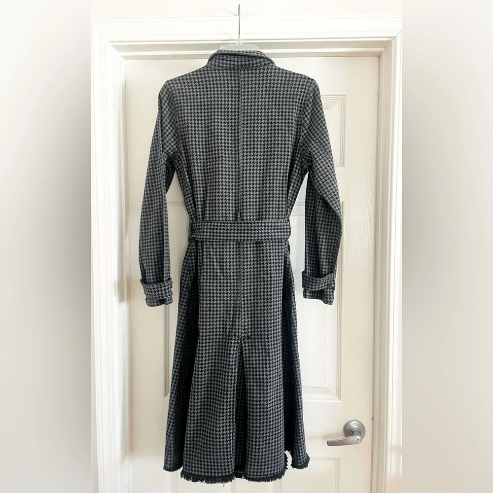 Laurie Felt Denim Houndstooth Trench - Picture 7 of 9